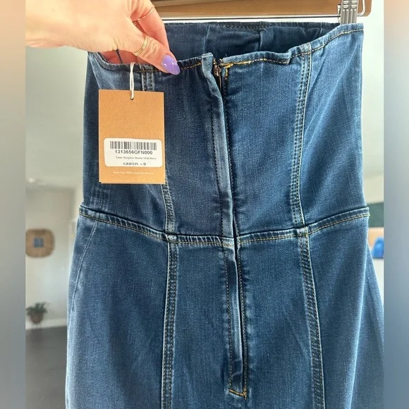 Reformation Anais Strapless Denim Midi Dress - Picture 8 of 10